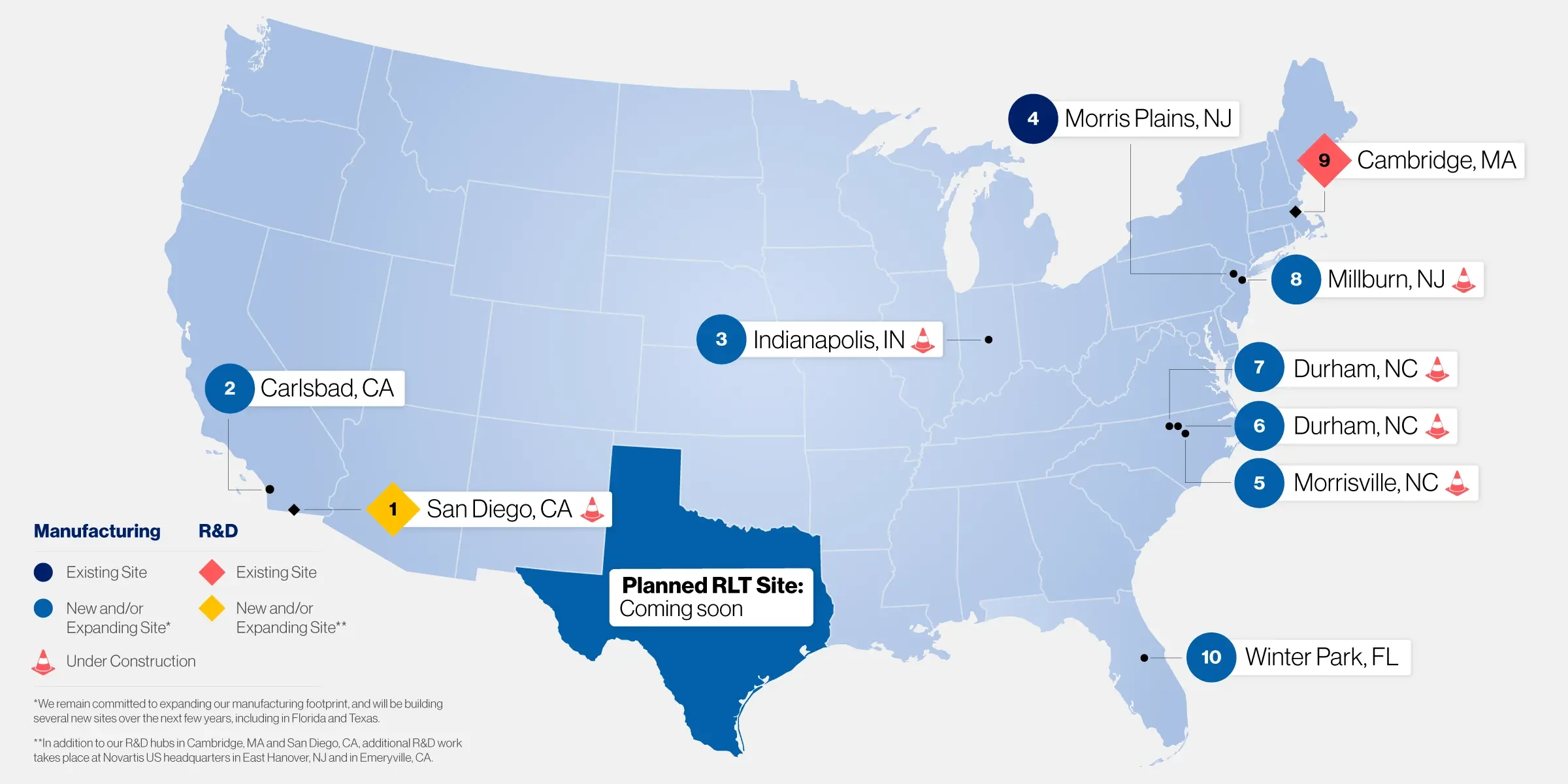 Novartis to Build 11 Plants in U.S. Amid Tariffs