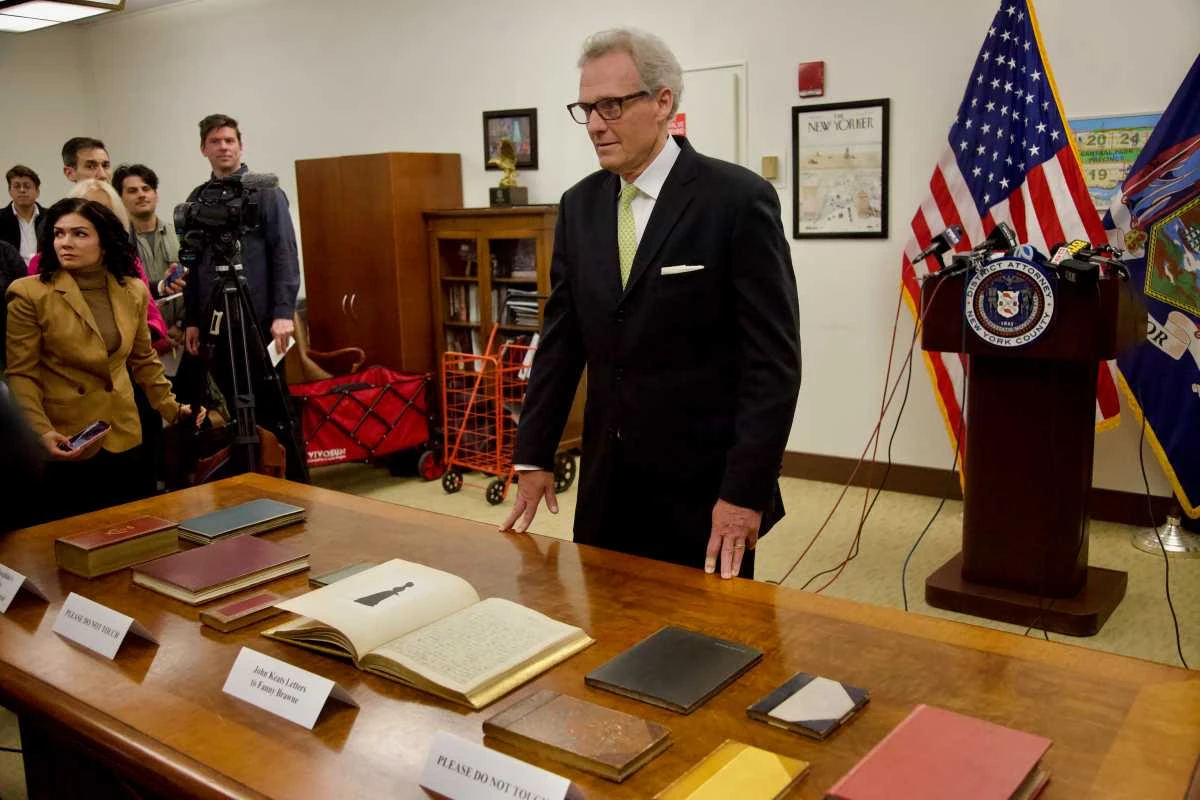 Manhattan DA Returns Stolen Rare Books Worth $3 Million
