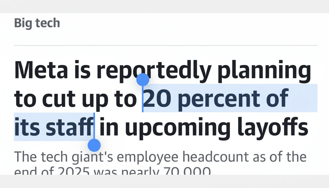 Meta to cut 20% of workforce amid AI cost pressures