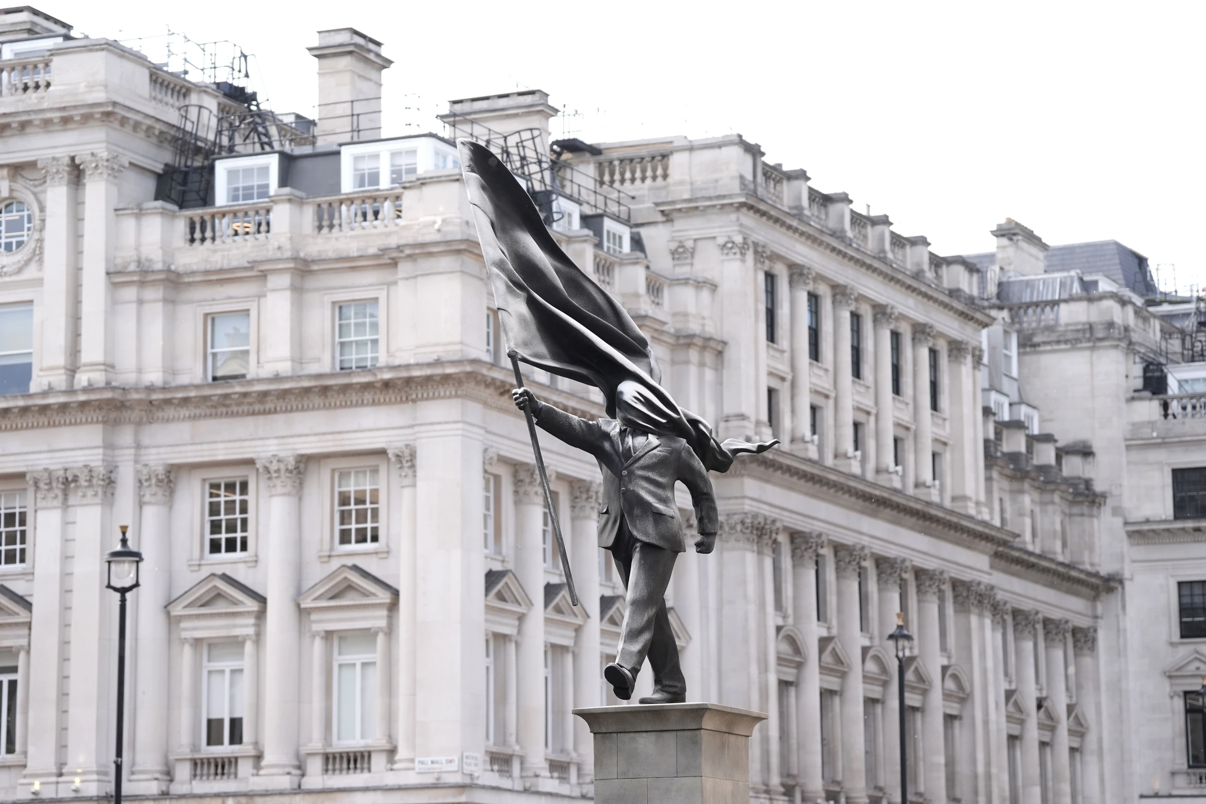 Banksy unveils new statue in central London