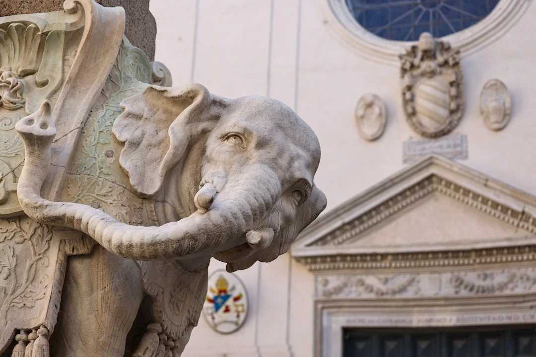 Italian police probe damage to Bernini elephant statue