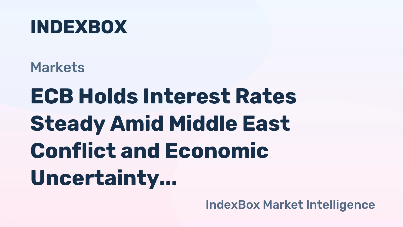 ECB Maintains Interest Rates Amid Economic Uncertainty