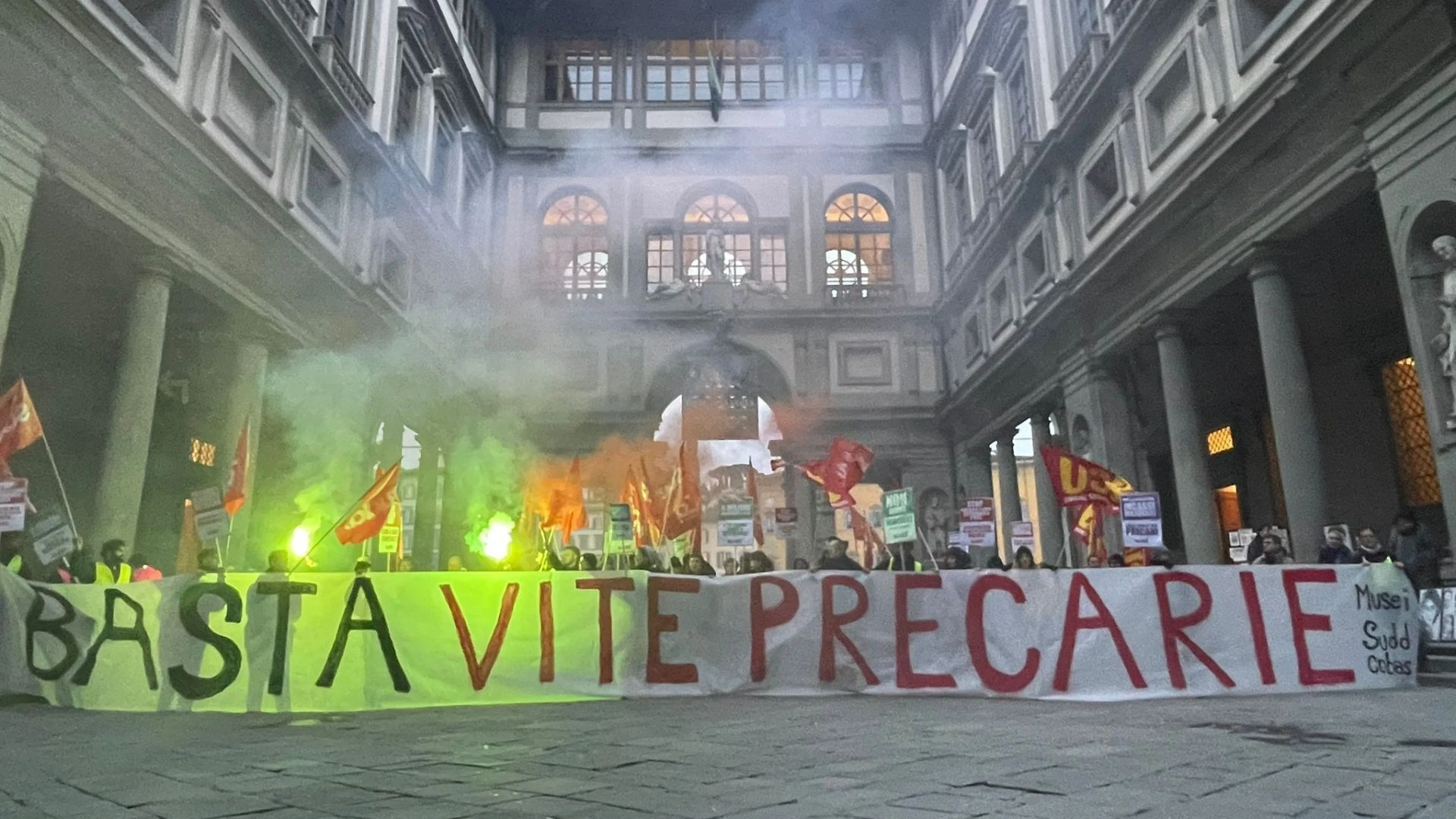 Protesters Demand Fair Wages at Florence's Uffizi Museum